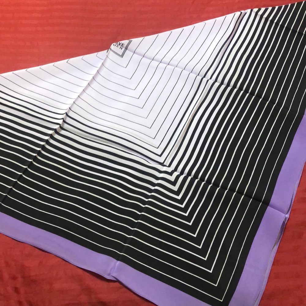 Herve Leger by Max Azria purple black white scarf - Picture 9 of 9